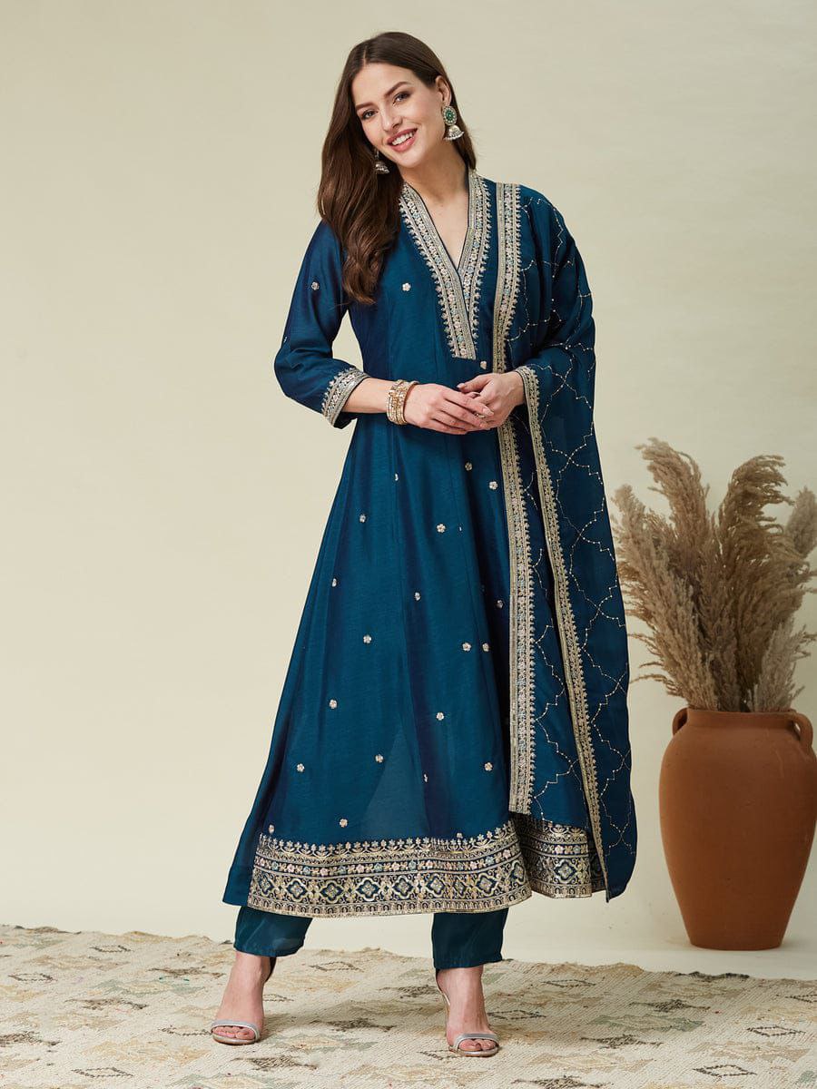 Trendy Anarkali Designers kurti Pent Set