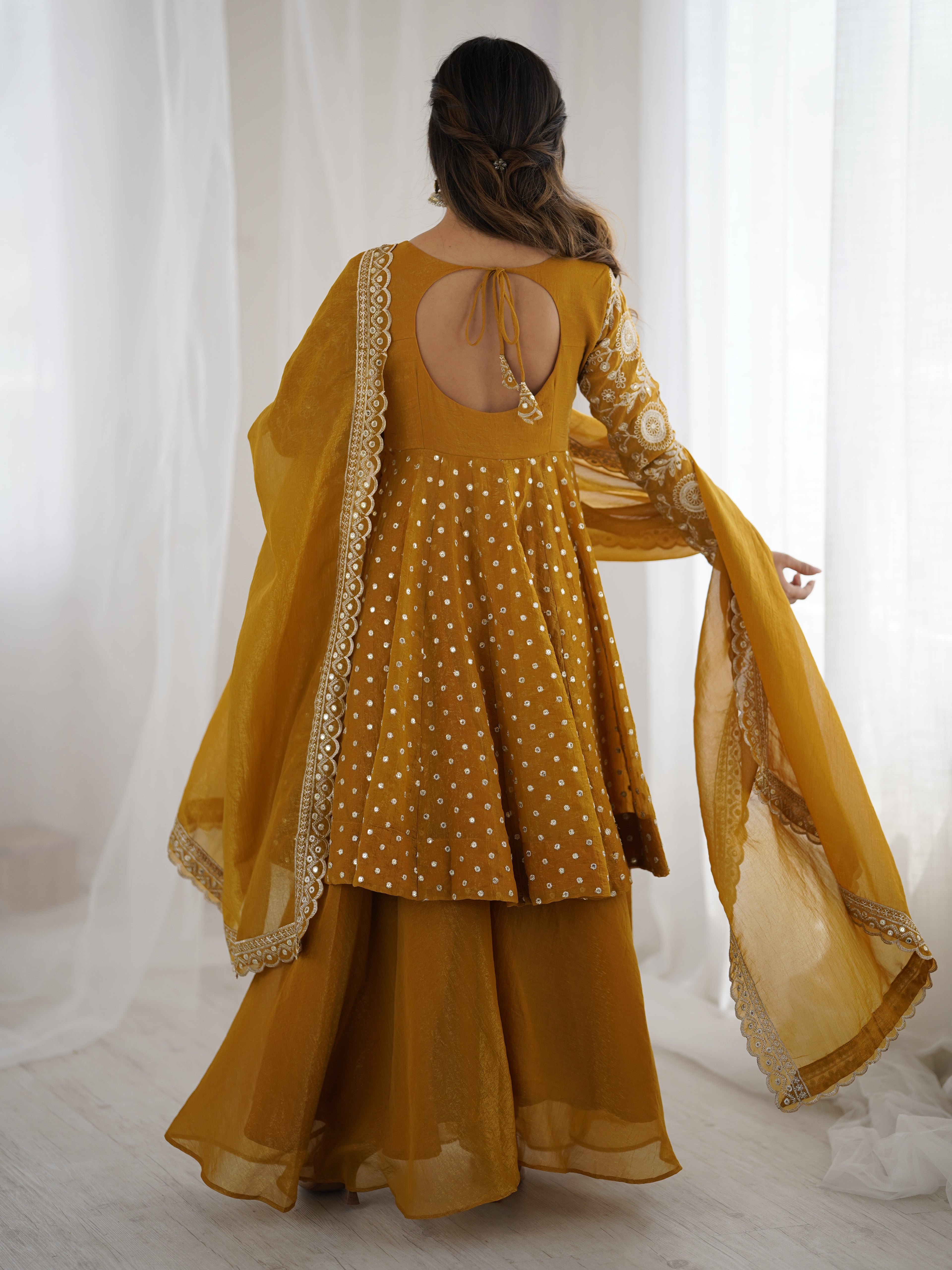 Ethnic top with sarara plazoo