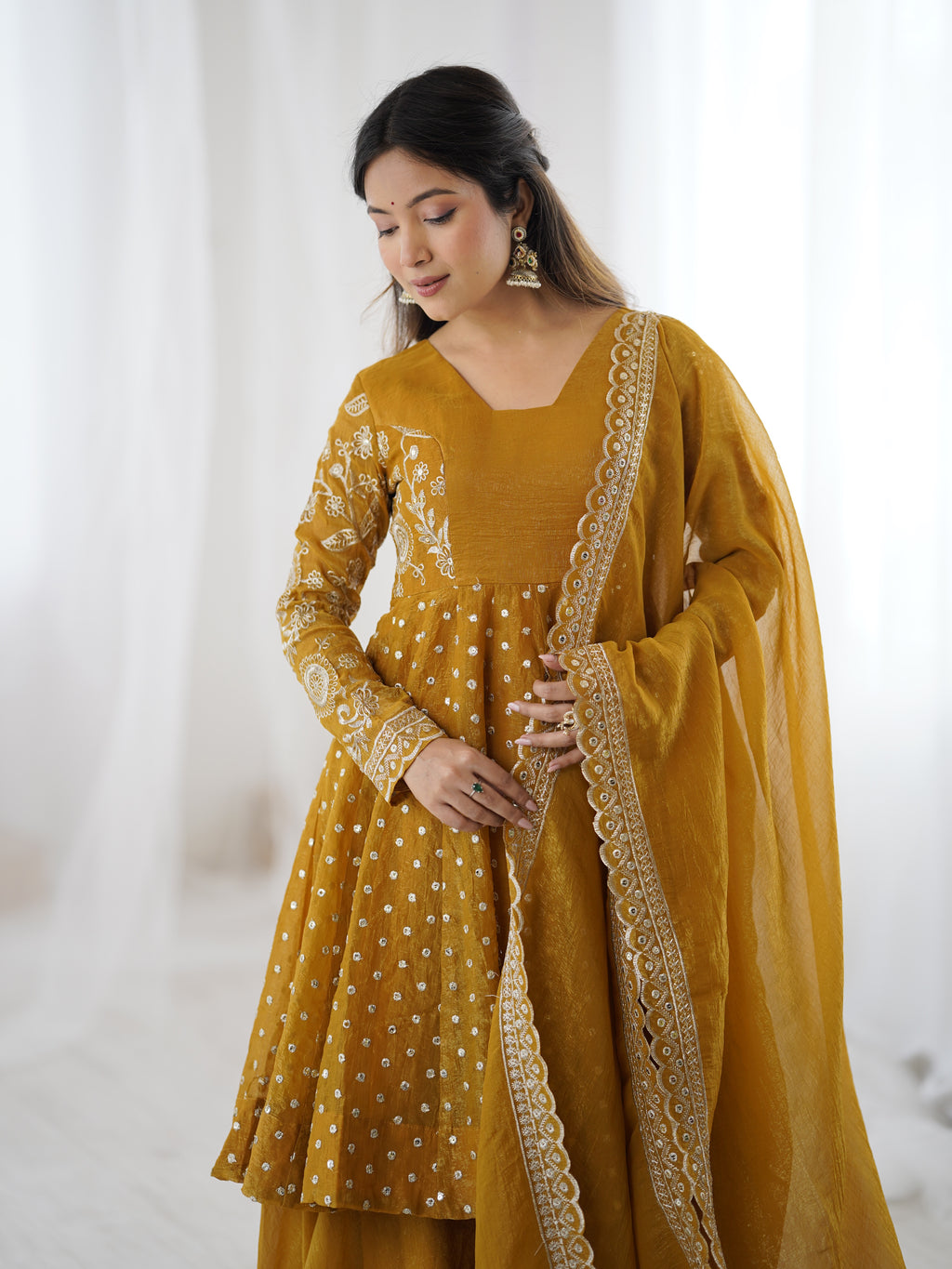 Ethnic top with sarara plazoo