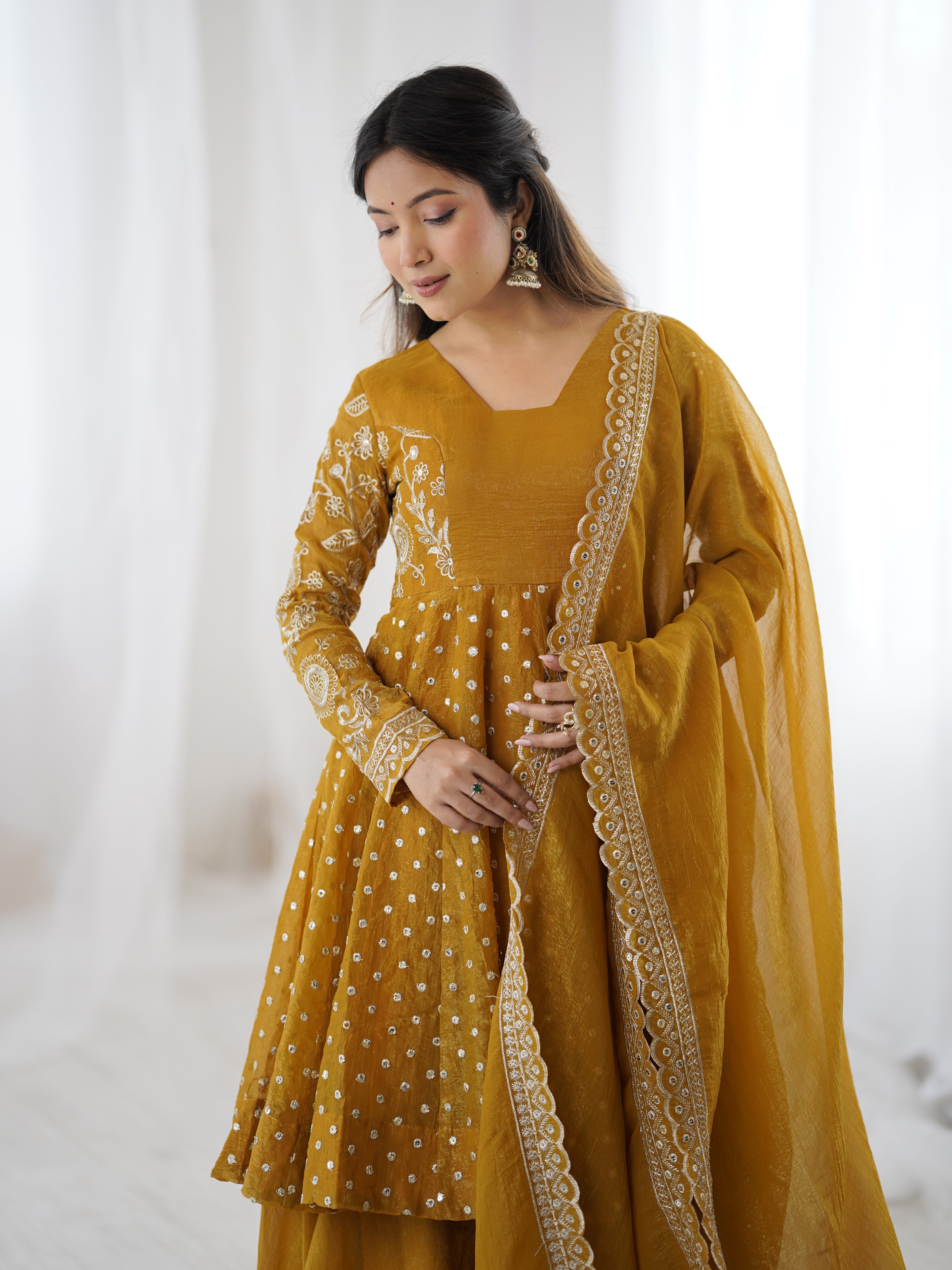 Ethnic top with sarara plazoo
