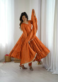 Ruffle Anarkali Gown