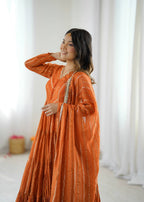 Ruffle Anarkali Gown