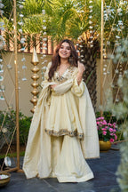 Super Hit AliyaCut KEDIYA STYLE Real Mirror Work Plazzo Set