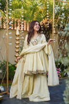 Super Hit AliyaCut KEDIYA STYLE Real Mirror Work Plazzo Set