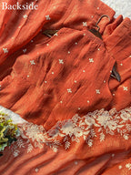EXCLUSIVE 3 PIECE KURTI , FLARED PLAZZO WITH DUPATTA IN EMBROIDERY WORK