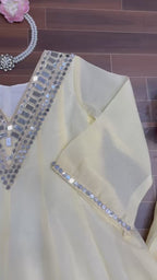 Super Hit AliyaCut KEDIYA STYLE Real Mirror Work Plazzo Set
